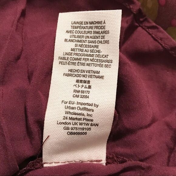 FREE PEOPLE Morning‎ Light Mini Dress Long Sleeve Floral Satin Purple Size 0 New - Picture 13 of 16